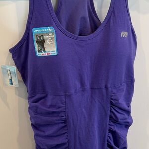 Marika Purple Ruched Tank Top
